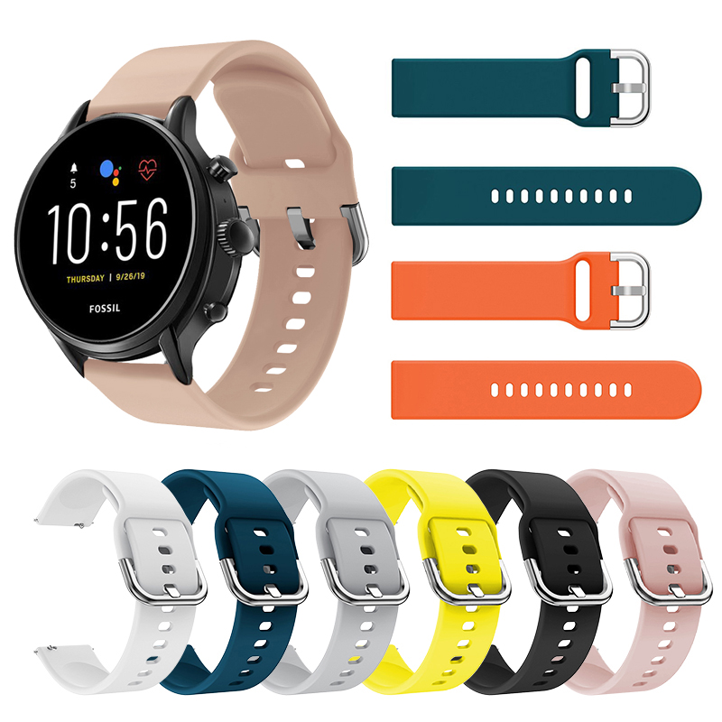 Fossil Smartwatch Accessories - 화석 스포츠 실리콘 스트랩, 22mm, Carlyle