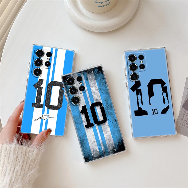 Samsung Galaxy S24 - 멋진 축구 10번 투명 케이스 삼성