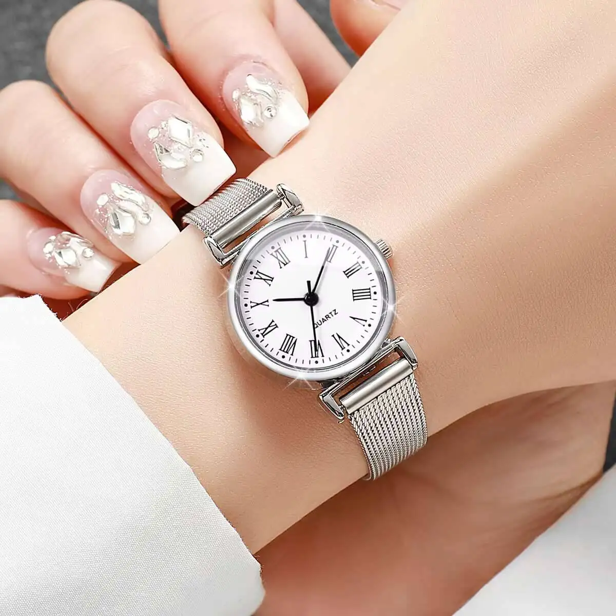 1/2PCS 패션 여성용 시계 캐주얼 로마 다이얼 메쉬 - Stainless Mesh Band 리뷰 및 가격