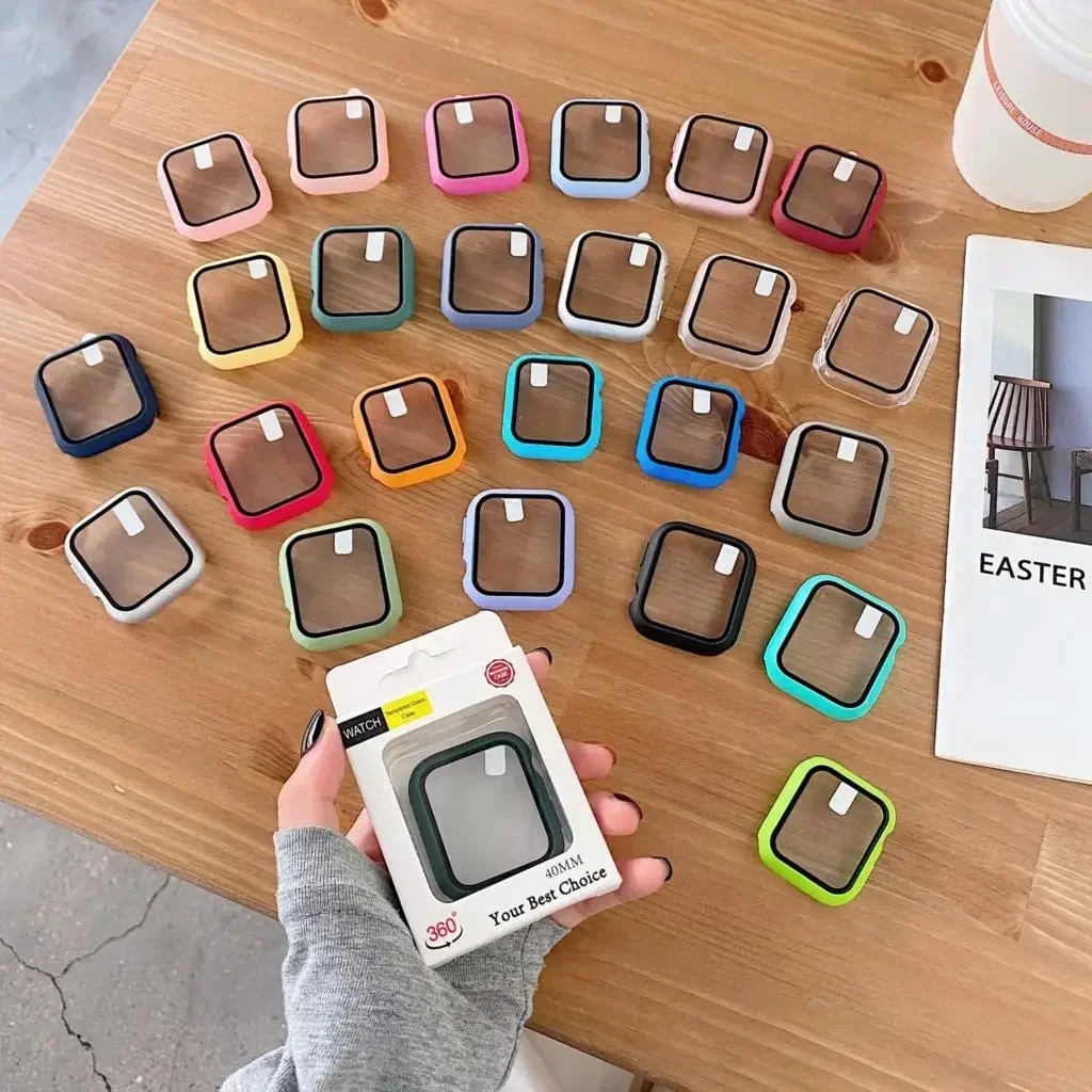 3 팩 유리 + 커버 Apple Watch 케이스 44 - Smartwatch Icon 리뷰 및 가격